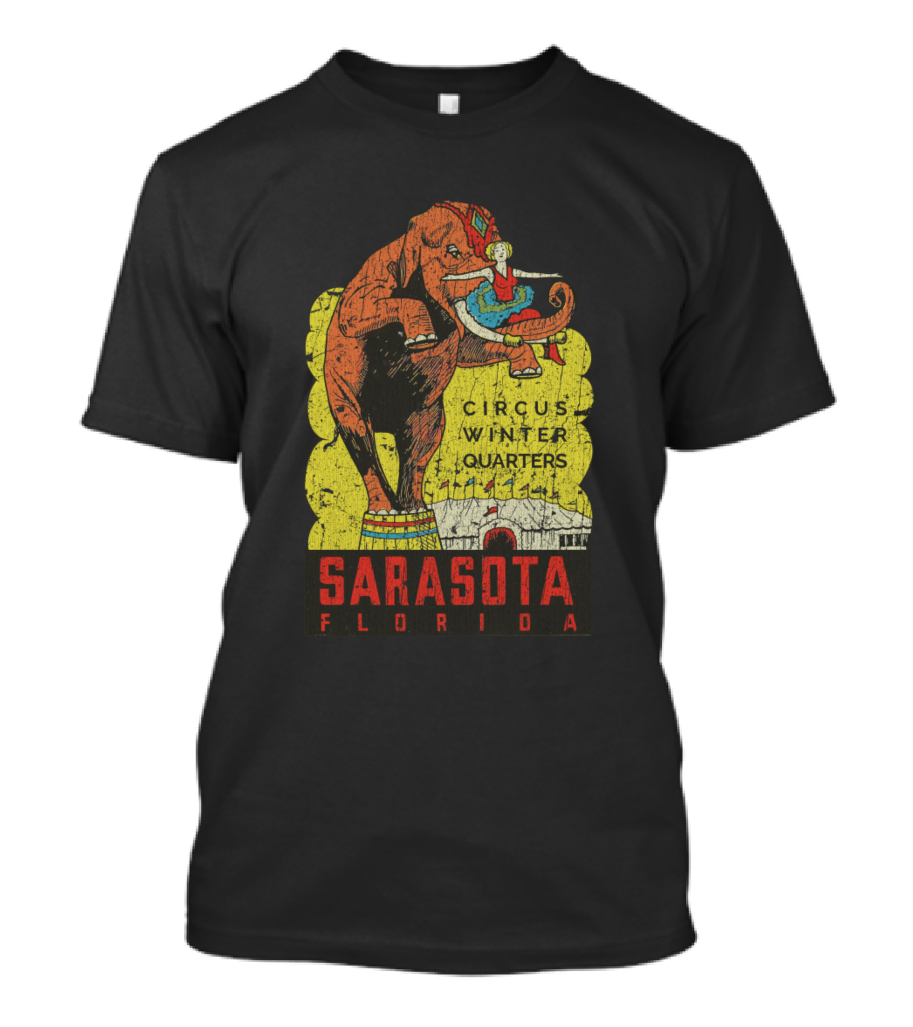 Sarasota Florida Circus Winter Quarters 1927 Elephant Balancing Act T-Shirt