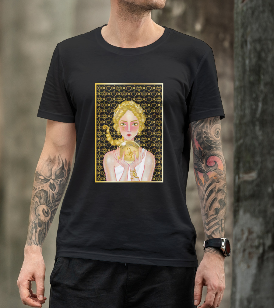 Scorpio Zodiac Beryl Astrological Sphere Holder T-Shirt