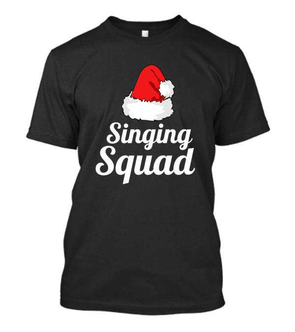 Singing Squad Santa Hat Funny Christmas Church Singer T-Shirt