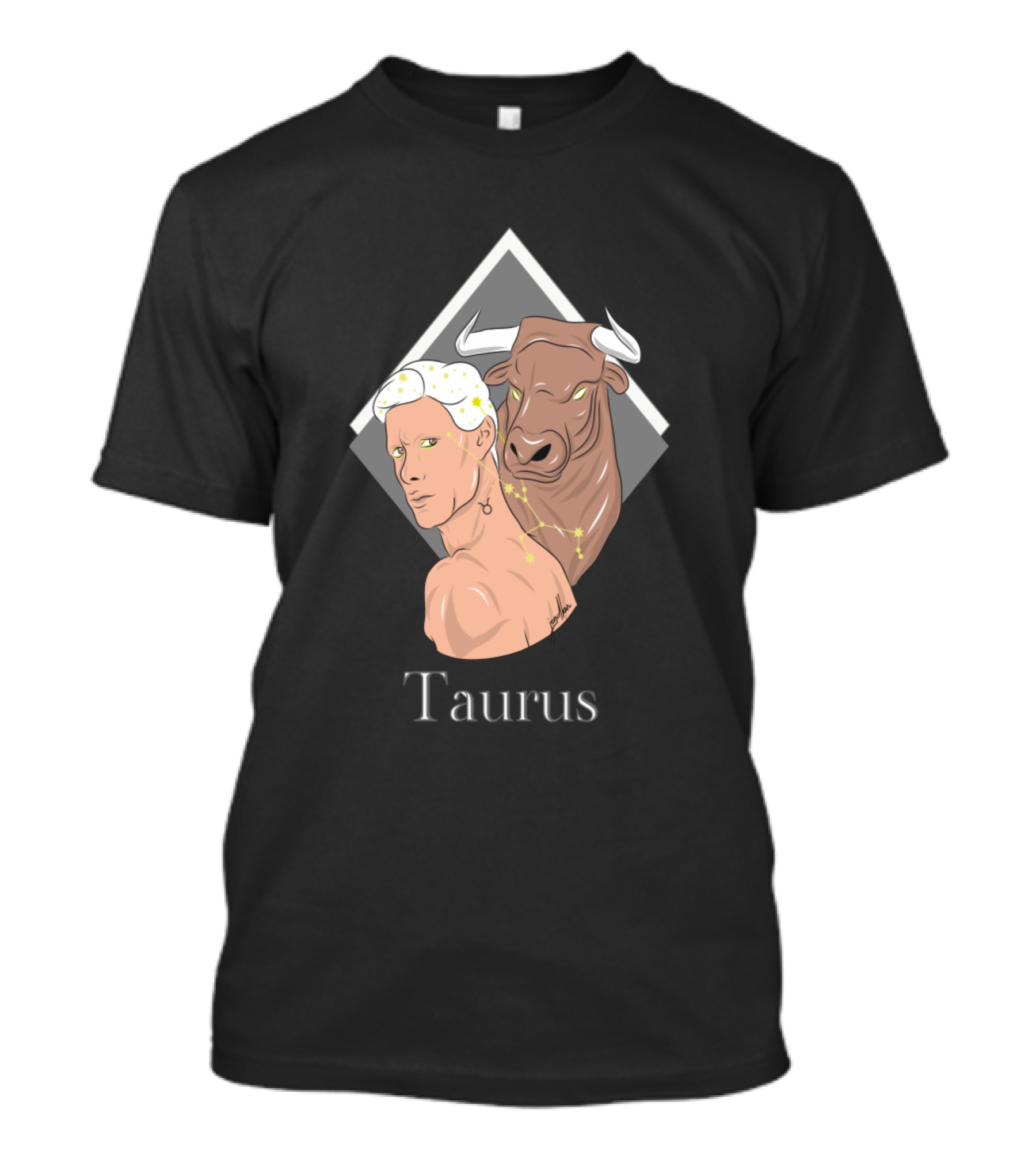 Taurus Zodiac Bull And Constellation Insight T-Shirt