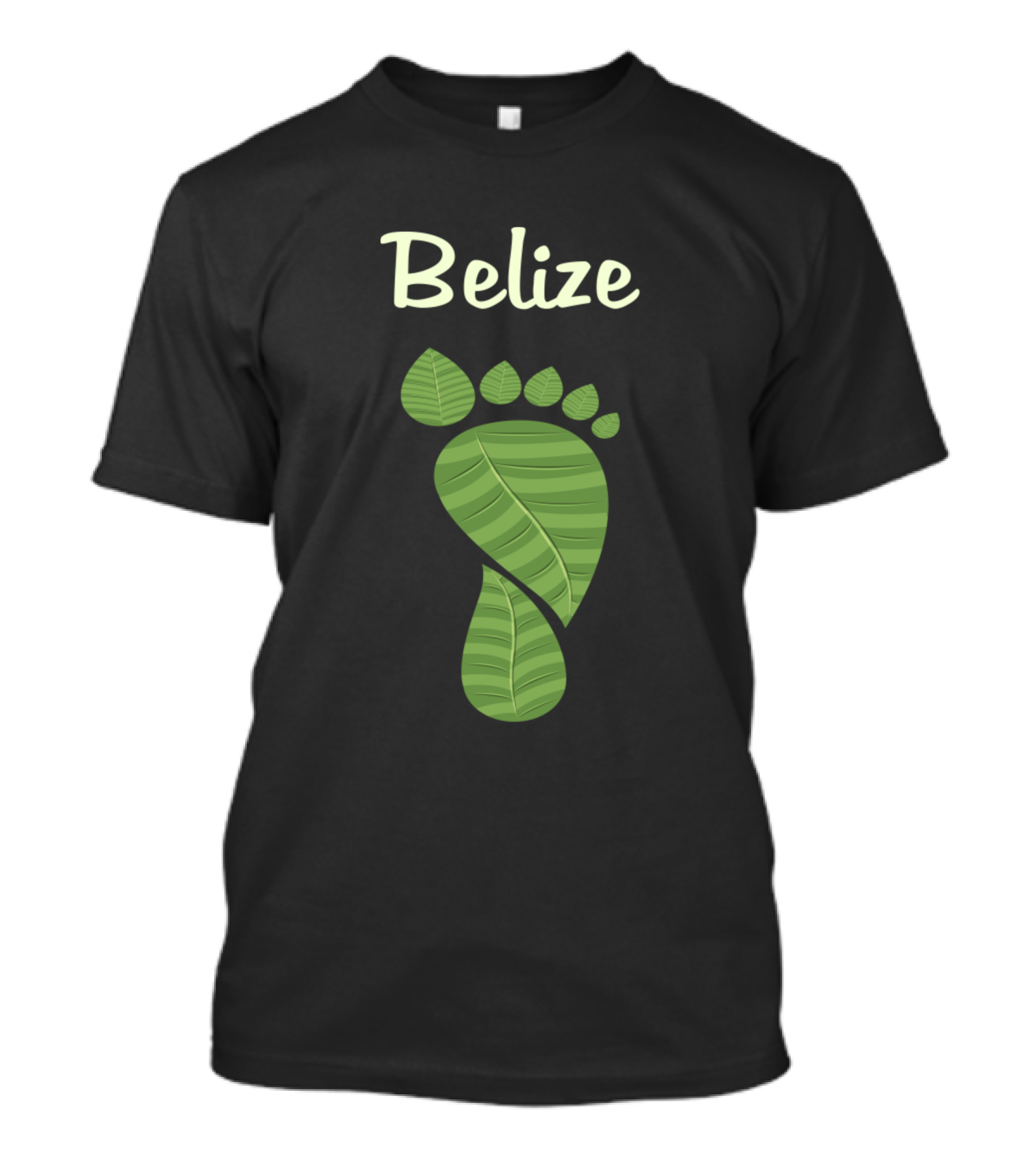 Belize Leaf Footprint T-Shirt