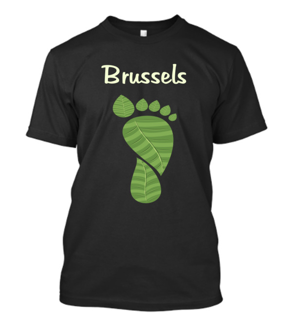 Brussels Footprint Leaf Design World Leaves T-Shirt
