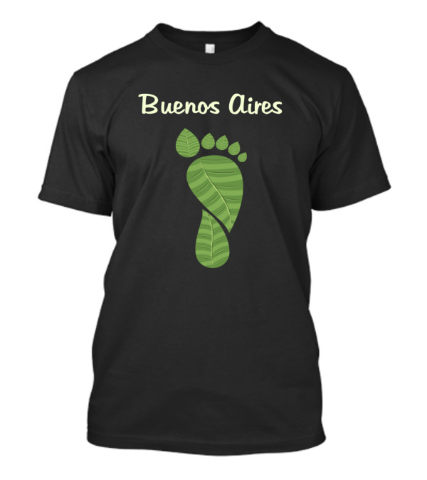 Buenos Aires Green Leaf Footprint T-Shirt