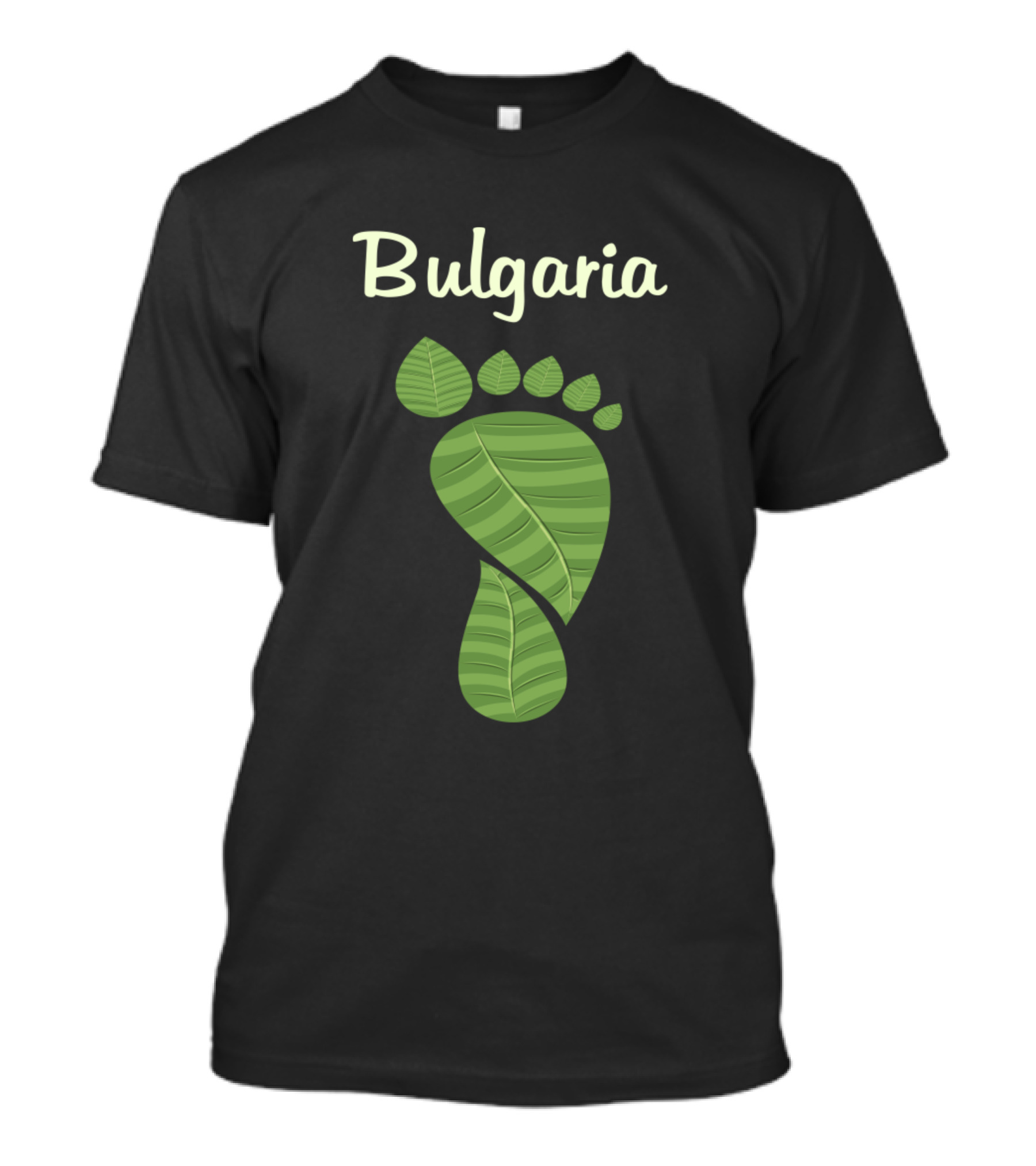 Bulgaria Leaves Footprint Green Leaf T-Shirt