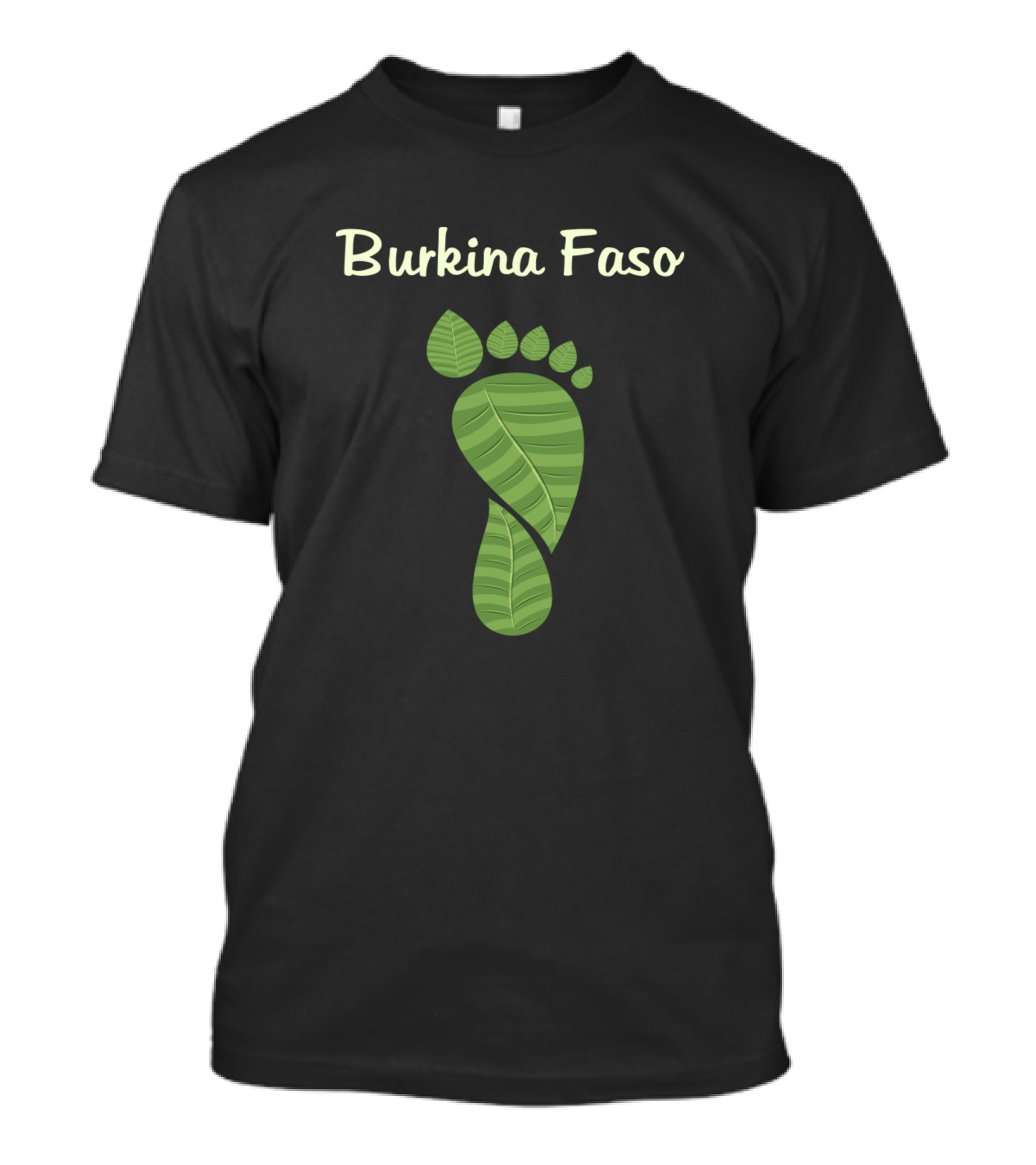 Burkina Faso Leaf Footprint Eco Concept T-Shirt
