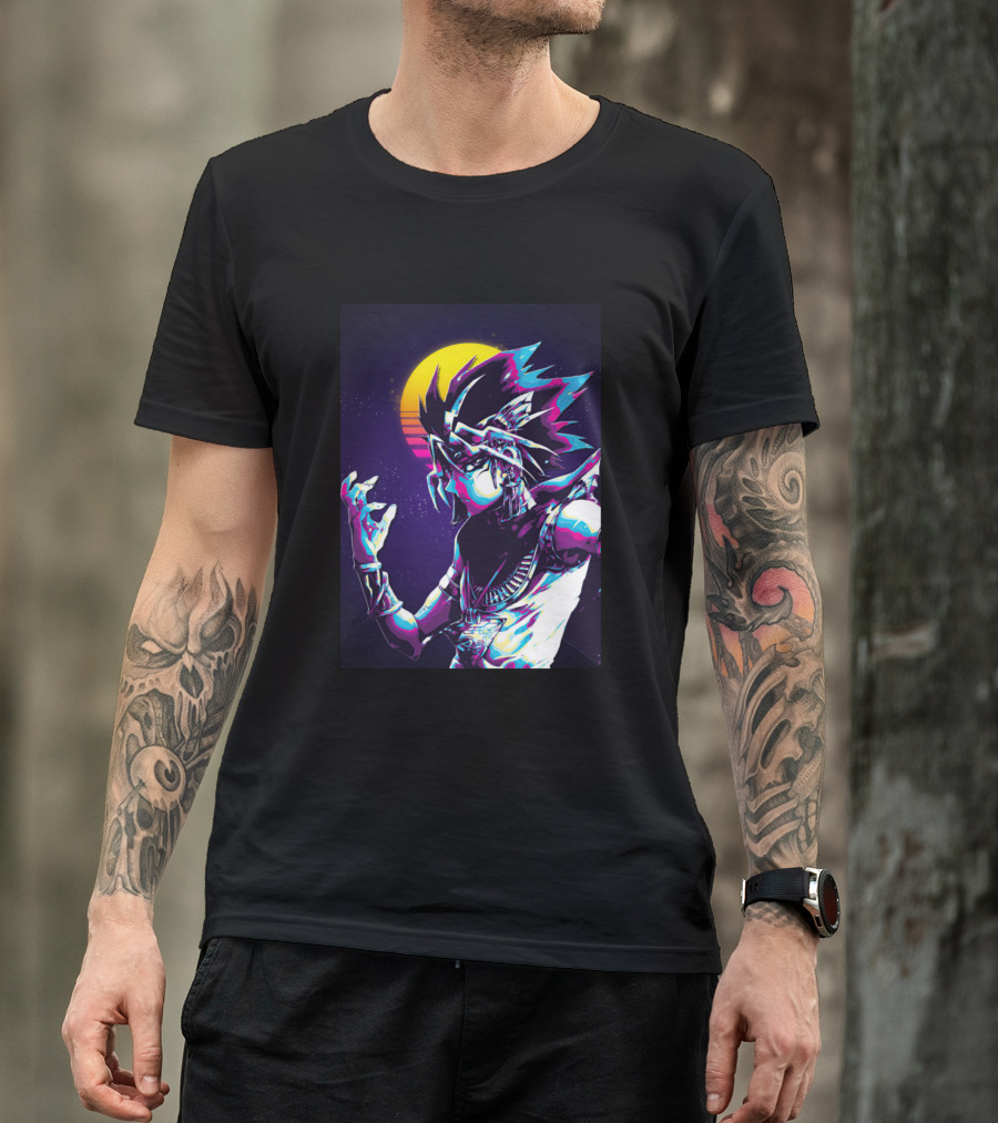 Yugi Pharaohy Retro Neon Anime Aesthetic T-Shirt