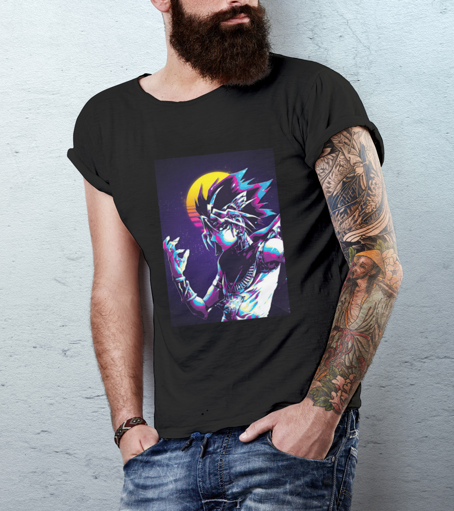 Yugi Pharaohy Retro Neon Anime Aesthetic T-Shirt