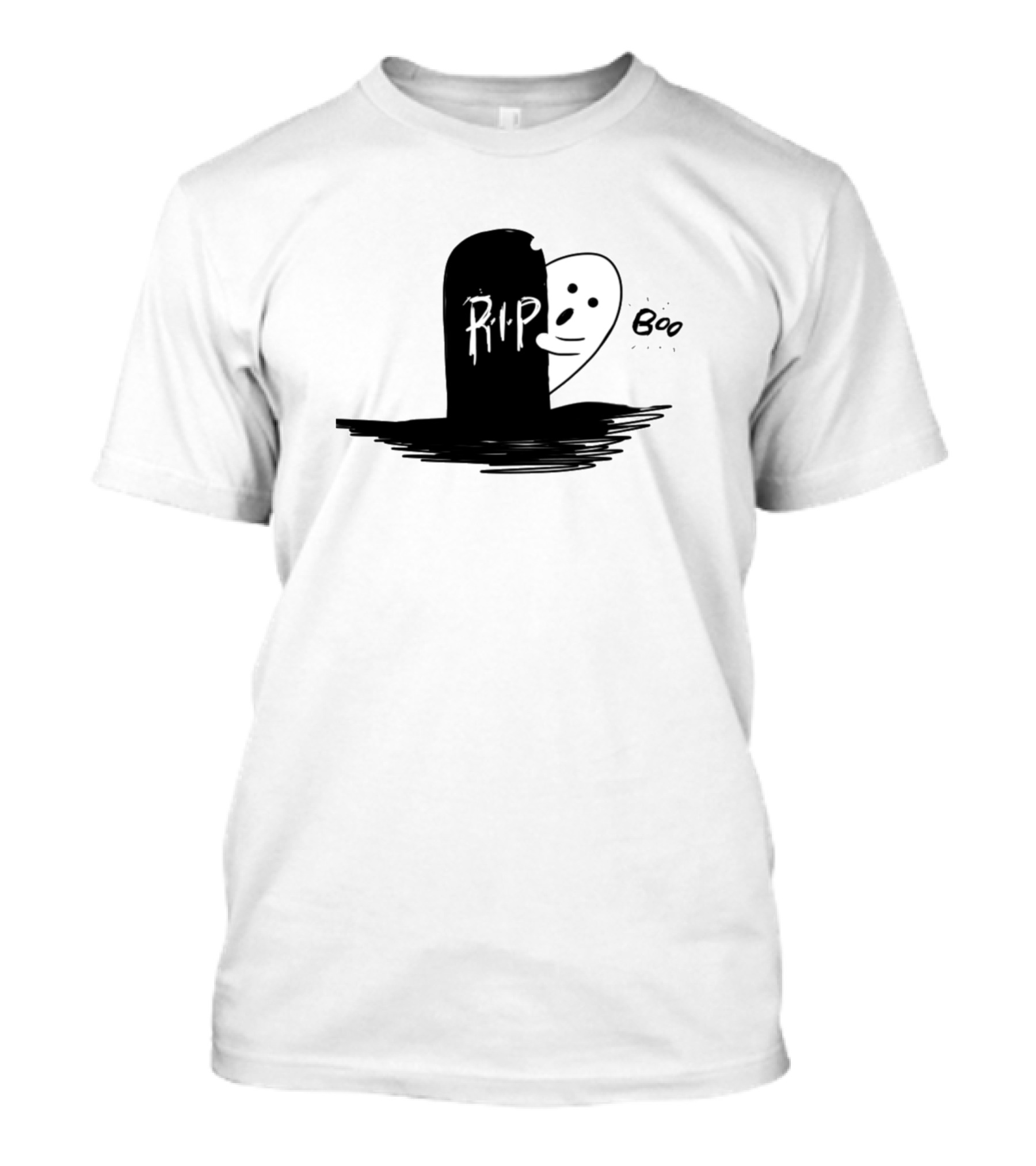 RIP Boo Ghost Headstone Spooky Halloween T-Shirt