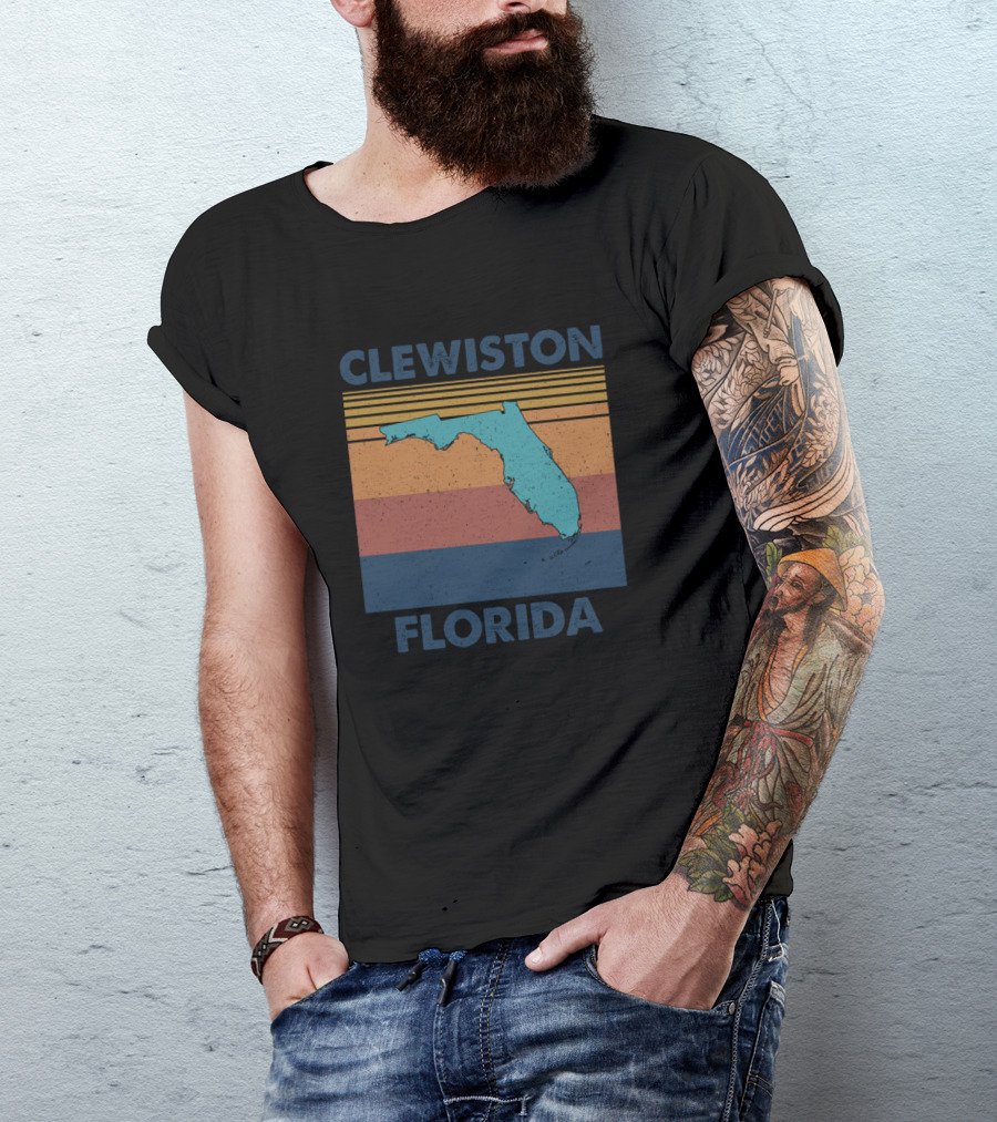 Clewiston Florida Vintage Map T-Shirt