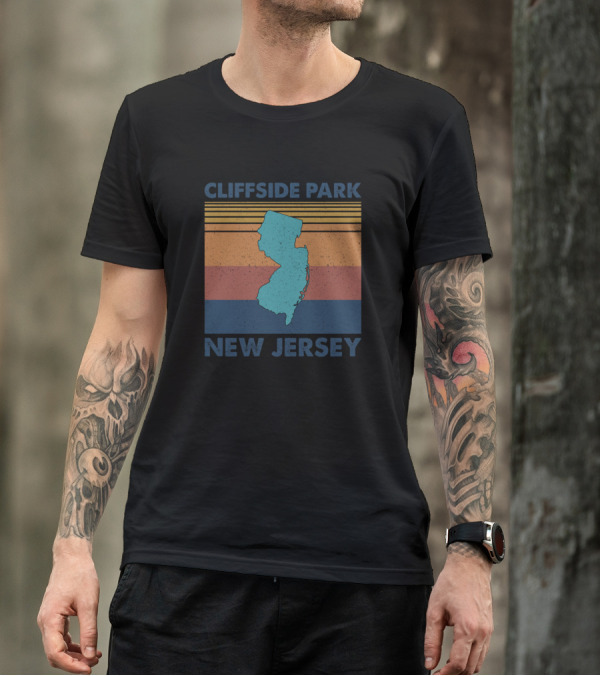 CLIFFSIDE PARK NEW JERSEY Retro Vintage State T-Shirt