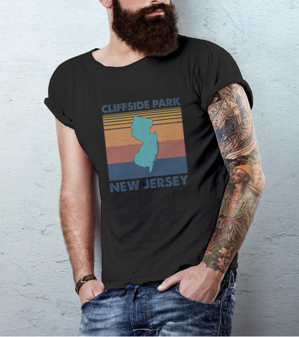 CLIFFSIDE PARK NEW JERSEY Retro Vintage State T-Shirt