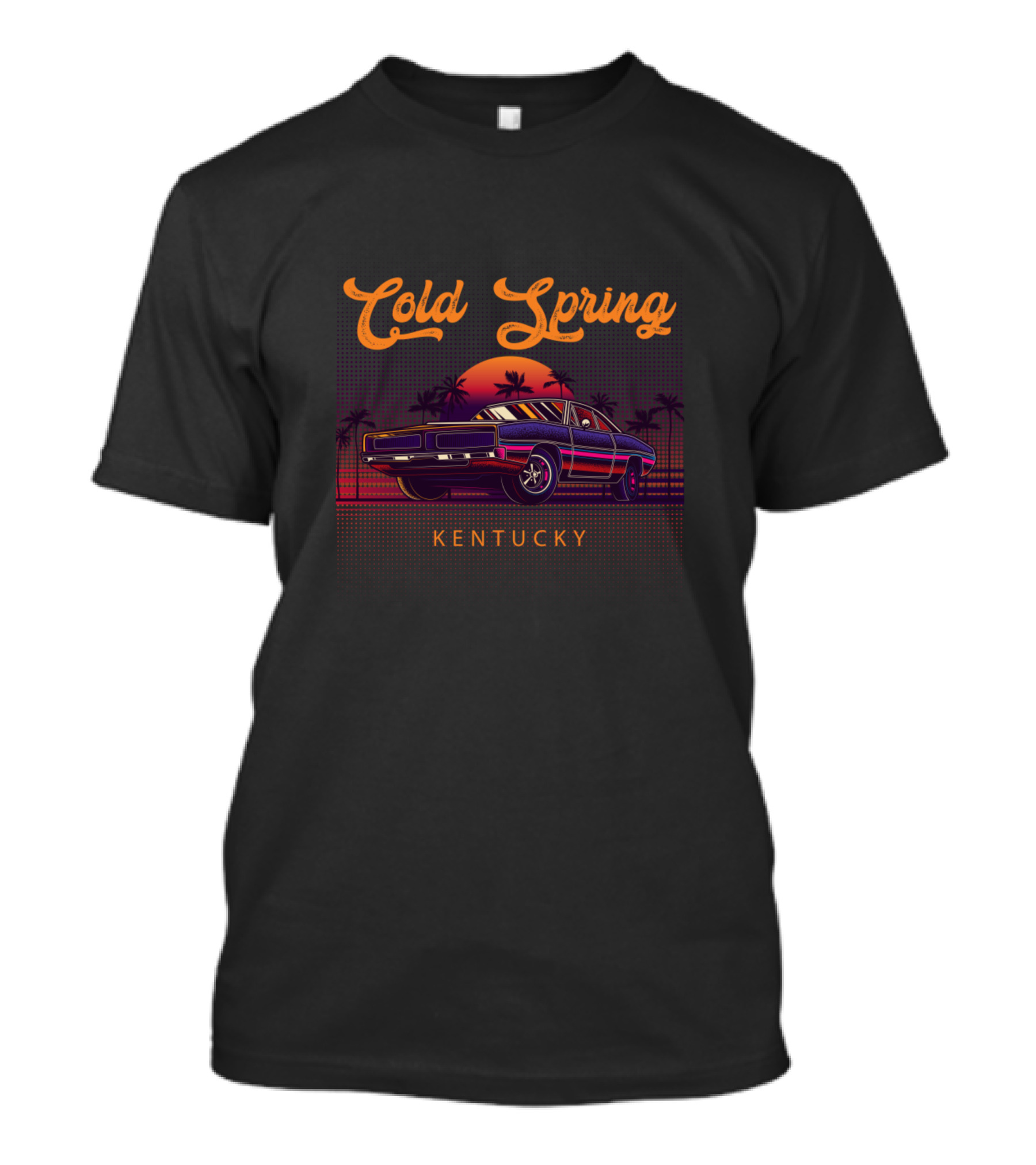 Cold Spring Kentucky Vintage Muscle Car Sunset Retro Vibes T-Shirt