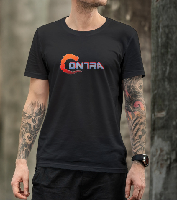Contra Retro Gaming Logo Nostalgia T-Shirt