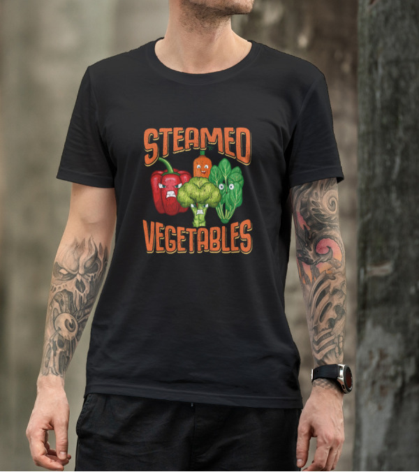 Steamed Vegetables Funny Vegan Food Pun Healthy T-Shirt