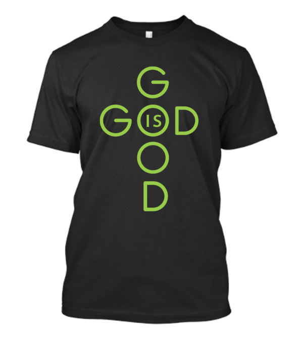 God Is Good Cross Shape Religion T-Shirt