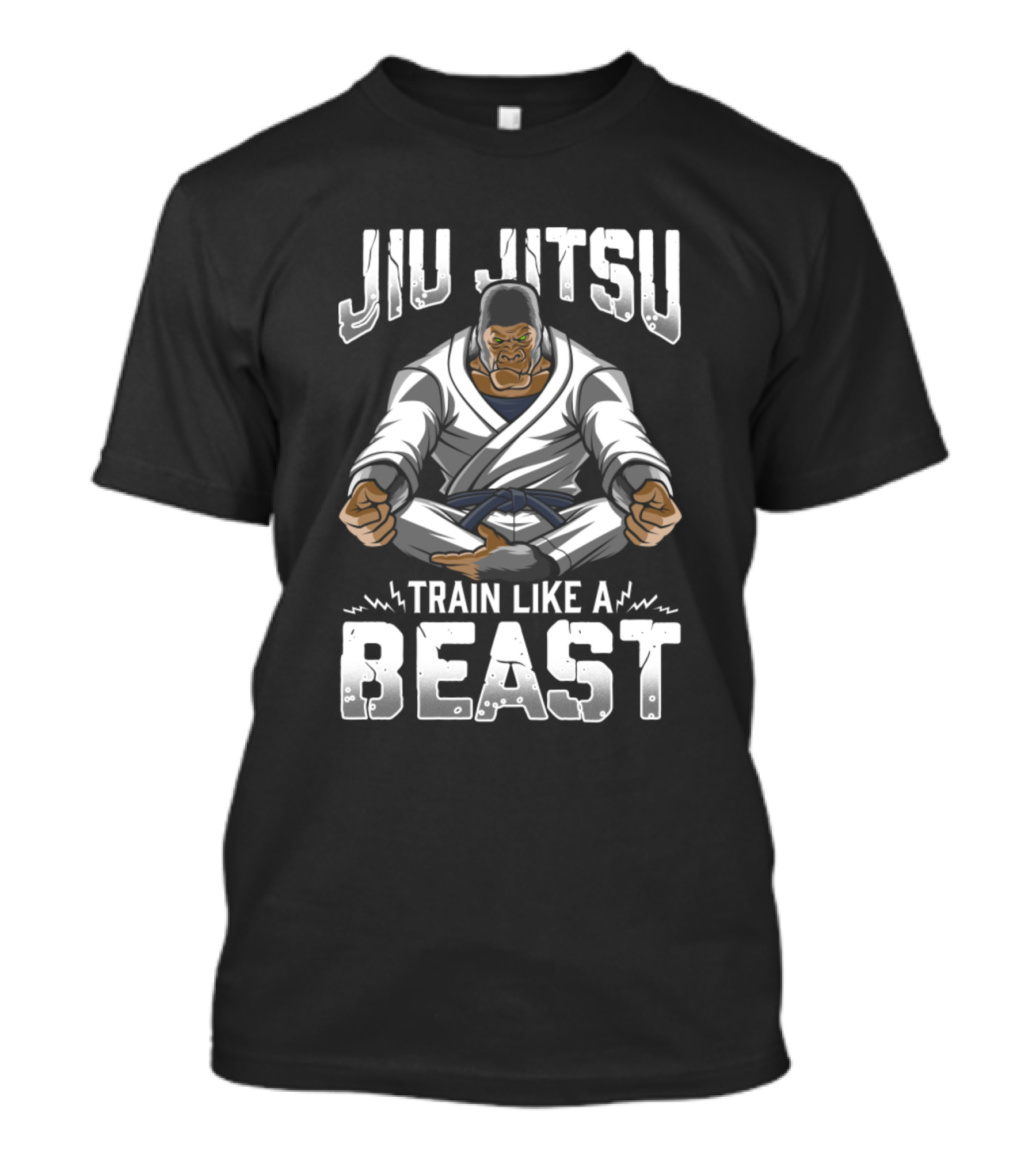 Jiu Jitsu Gorilla Train Like A Beast Martial Arts T-Shirt