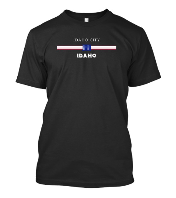 IDAHO CITY IDAHO AMERICAN FLAG STRIPE T-Shirt