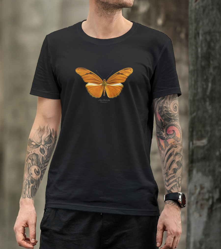 Julia Butterfly Dryas Julia Detailed Watercolor T-Shirt
