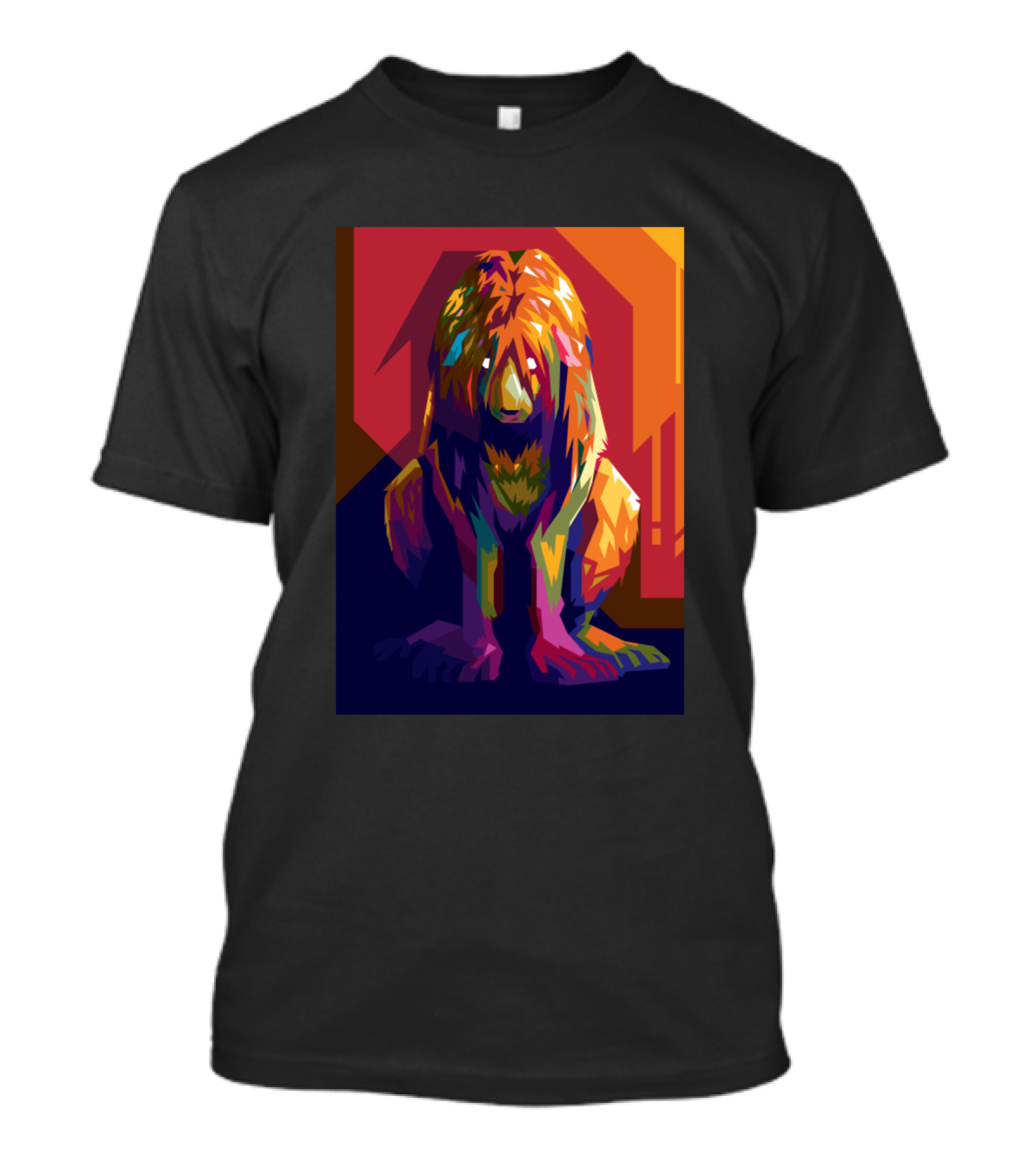 Nina Trucker Pop Colorful Abstract Lion T-Shirt