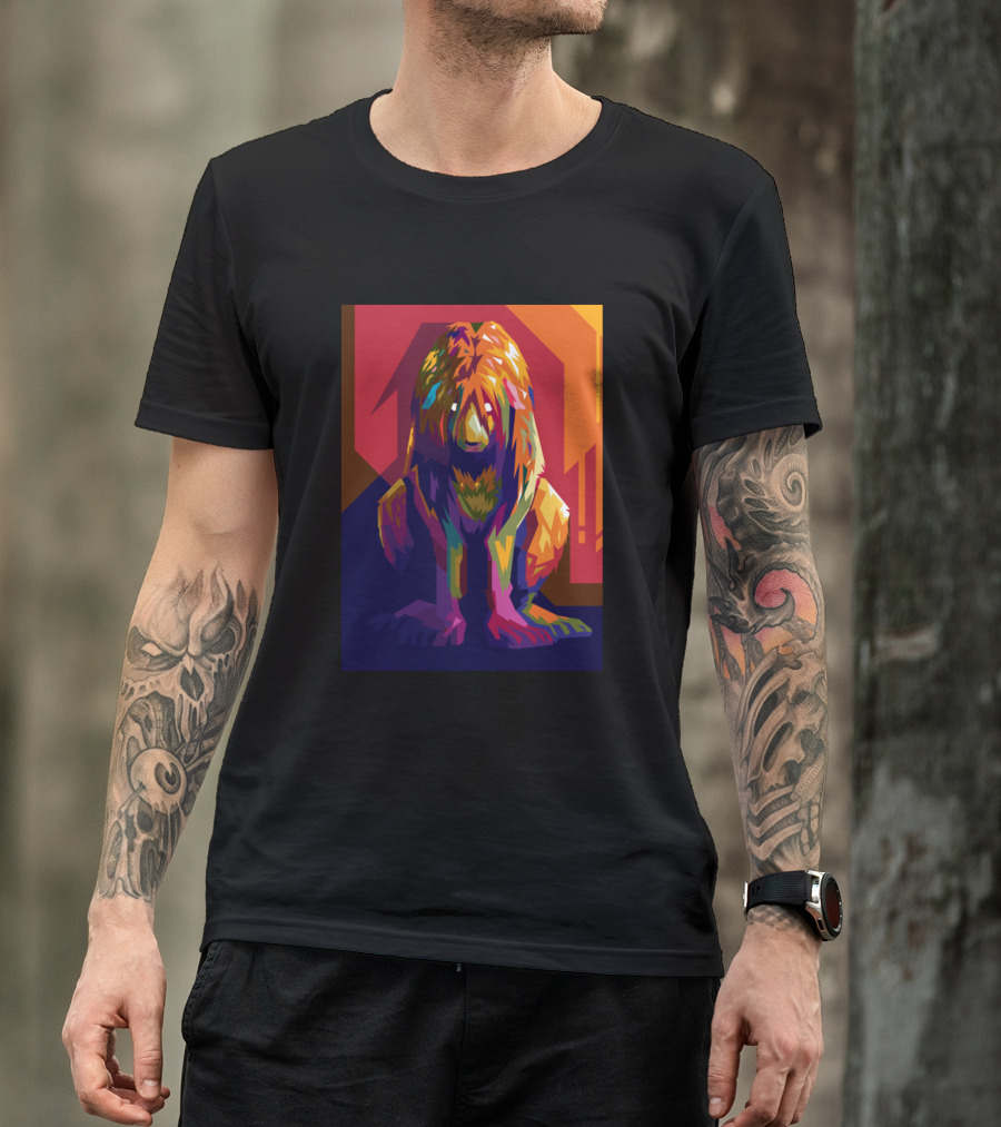 Nina Trucker Pop Colorful Abstract Lion T-Shirt