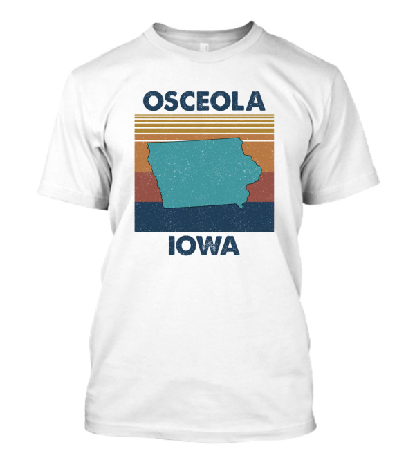 Osceola Iowa Retro State T-Shirt