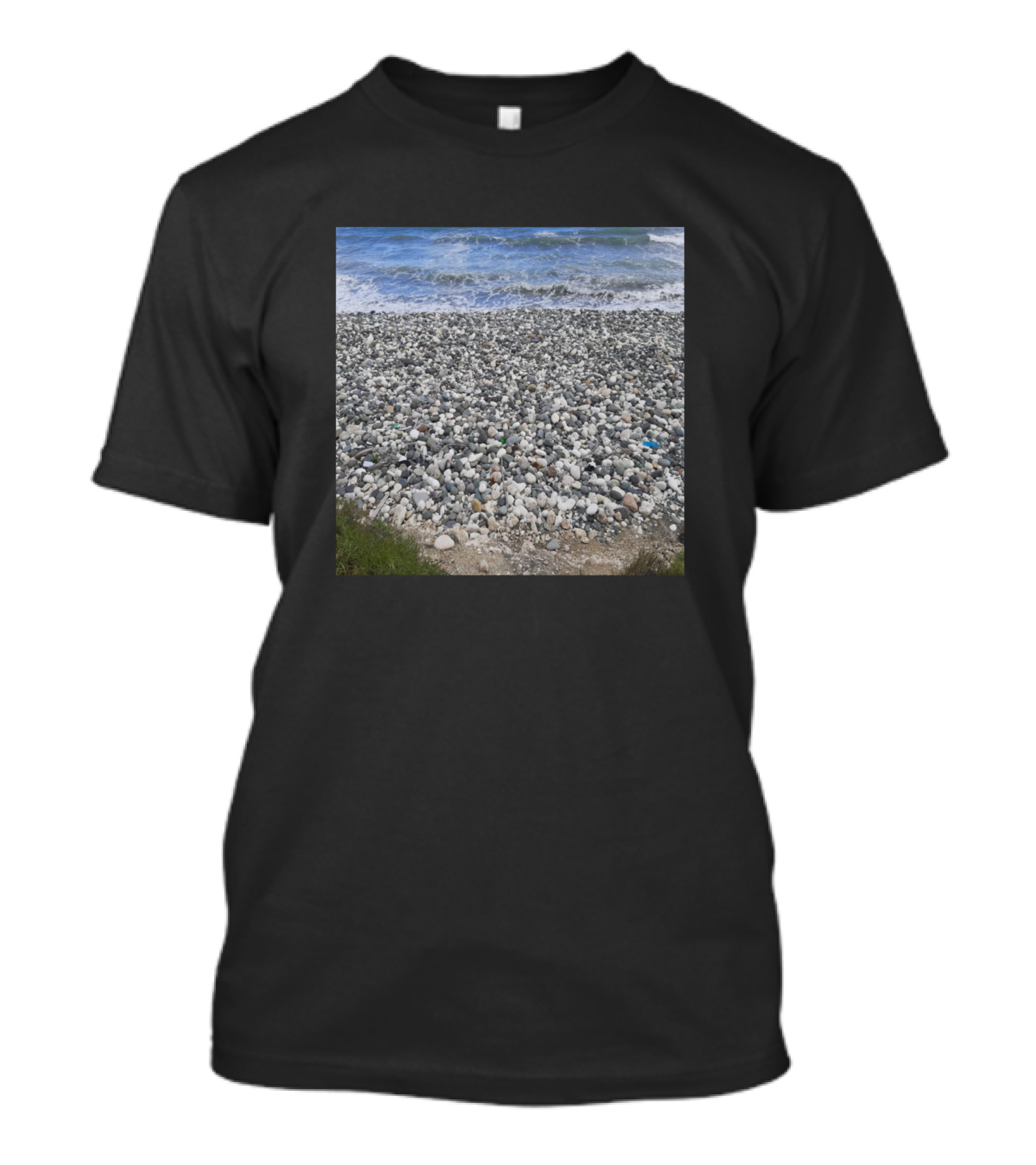 Portland Sea Pebble Beach And Ocean Waves T-Shirt