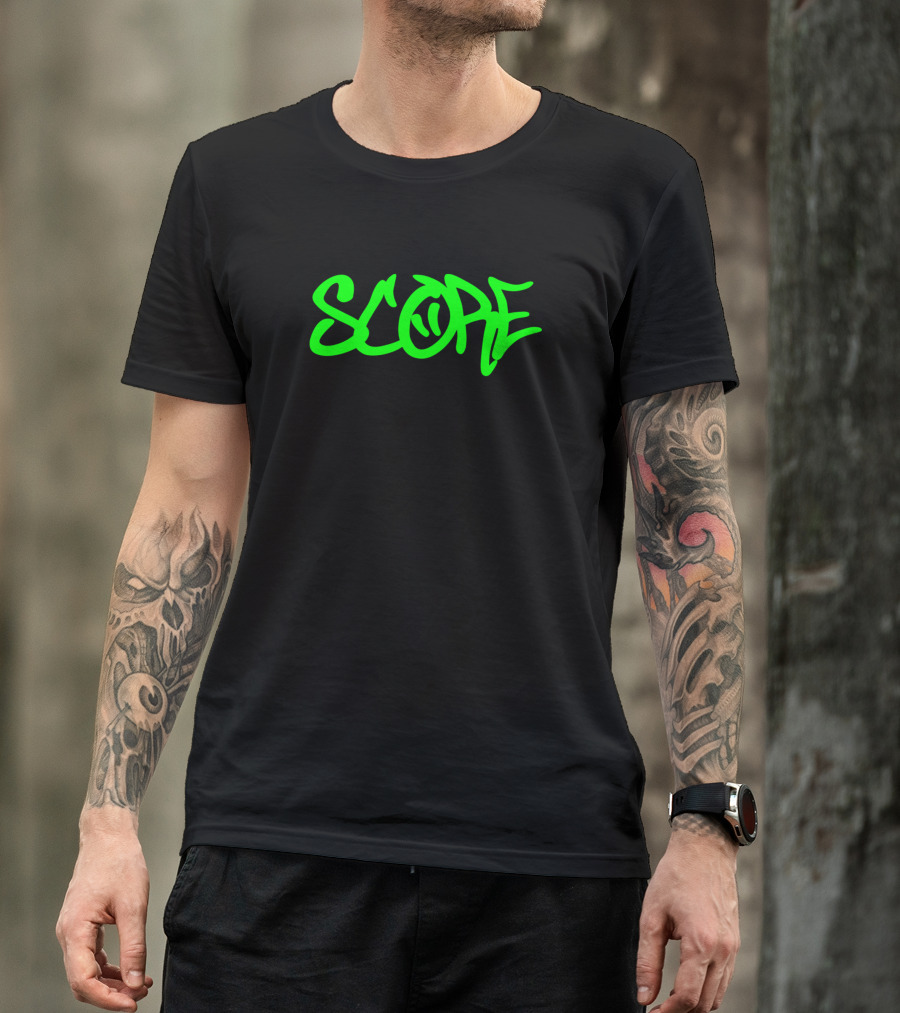 SCORE Neon Green Graffiti T-Shirt