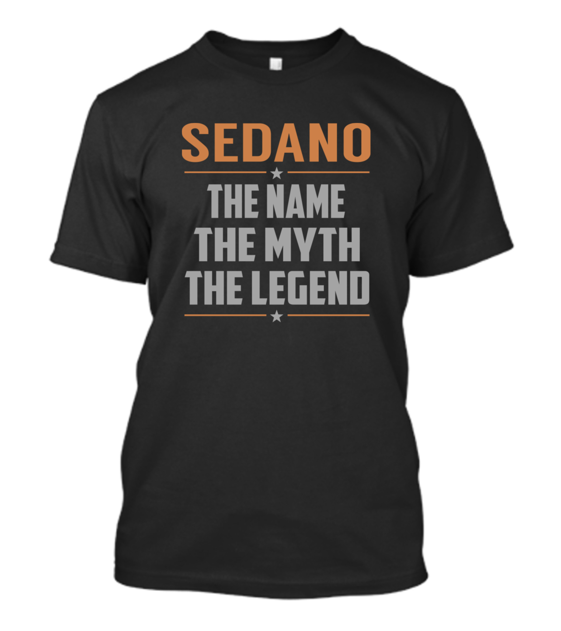 Sedano The Name The Myth The Legend Star Accents T-Shirt