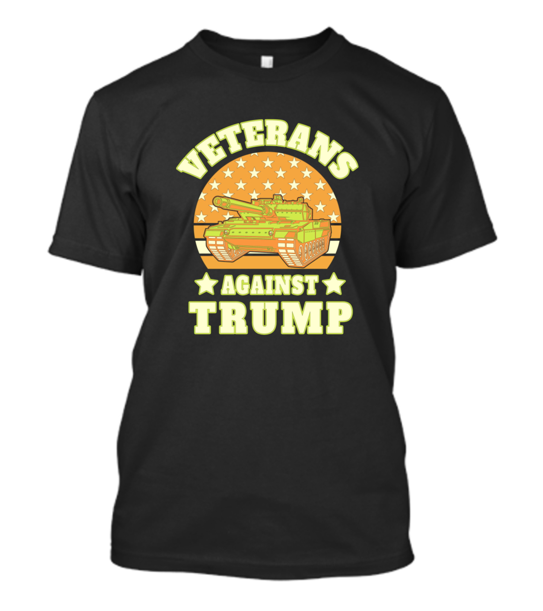 Veterans Against Trump Tank Graphic With Stars USA Politics T-Shirt