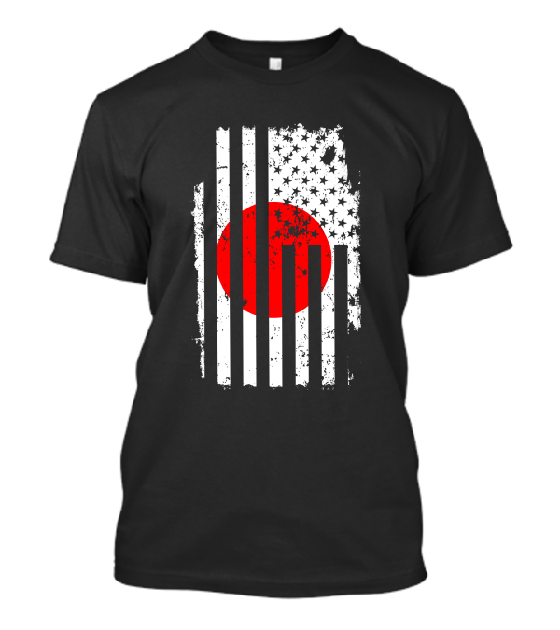 Vintage Distressed Japan America Flag T-Shirt