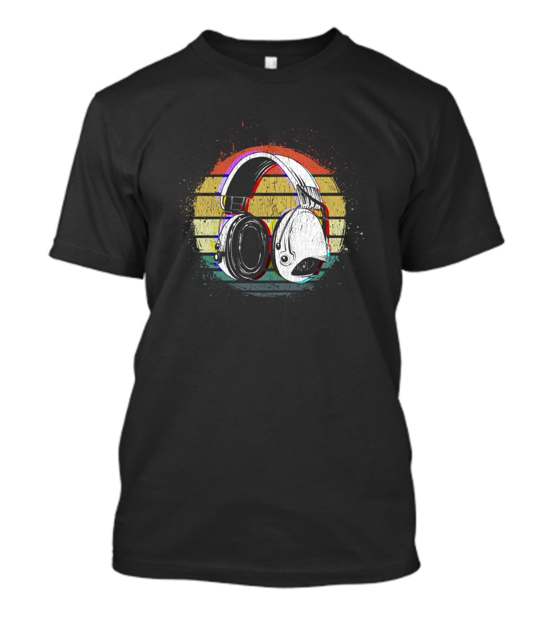 Vintage Music Producer Audio Headphones Retro Gaming T-Shirt