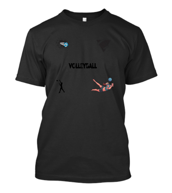 Volleyball Love The Game Bump Set Spike Action Serve Iconic Player Graphics T-Shirt