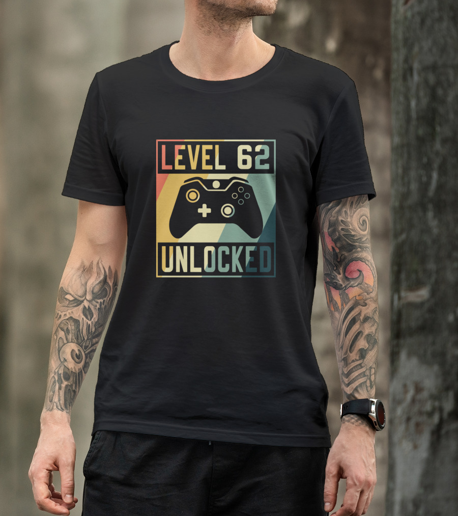 LEVEL 62 UNLOCKED Video Game Controller T-Shirt