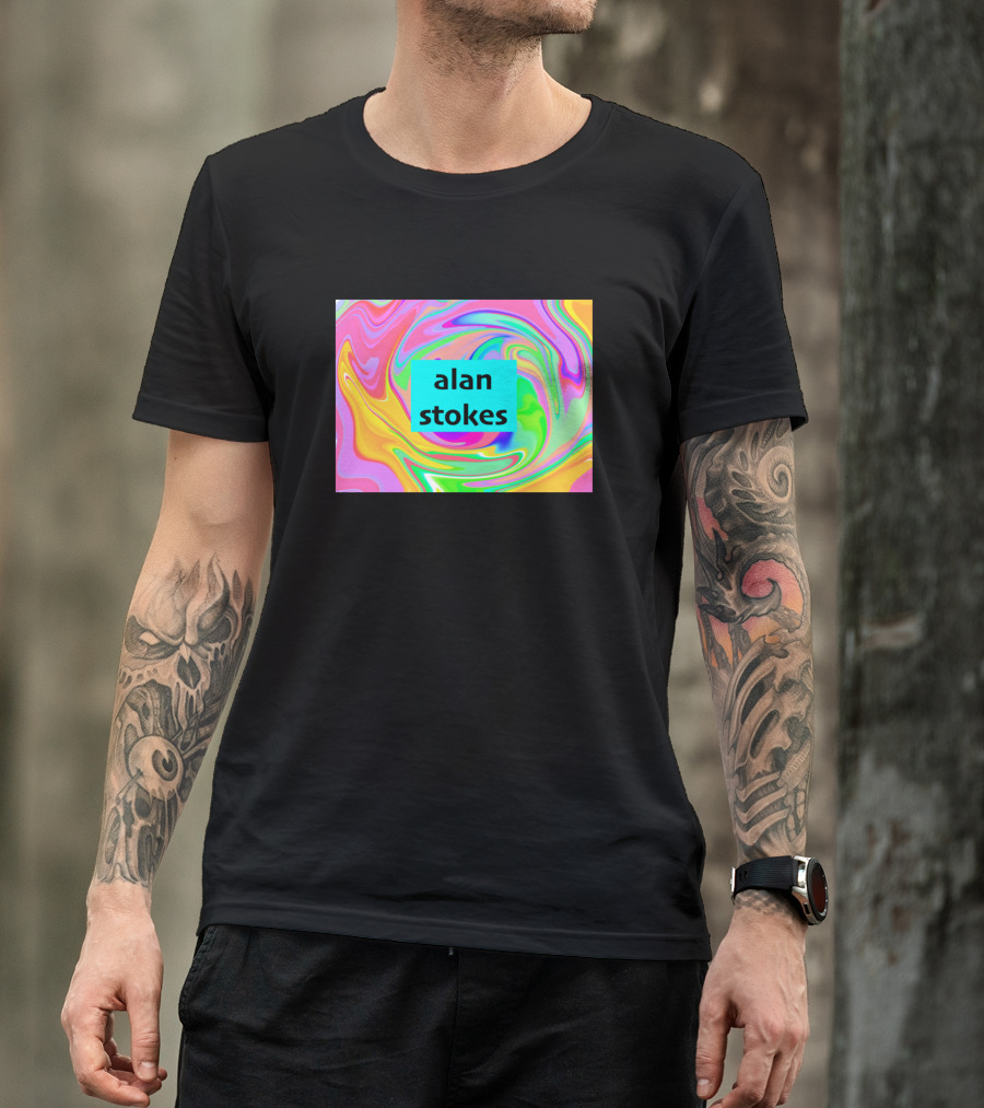 Alan Stokes Psychedelic Swirl Vibrant Colors T-Shirt