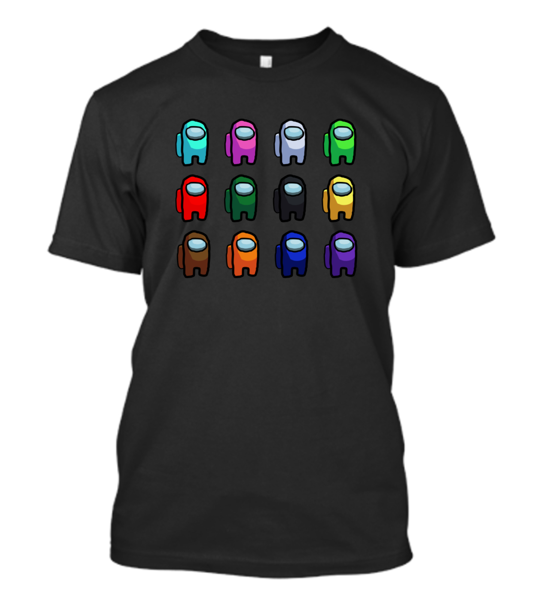 Among Us All Characters Crewmates Rainbow Colors T-Shirt