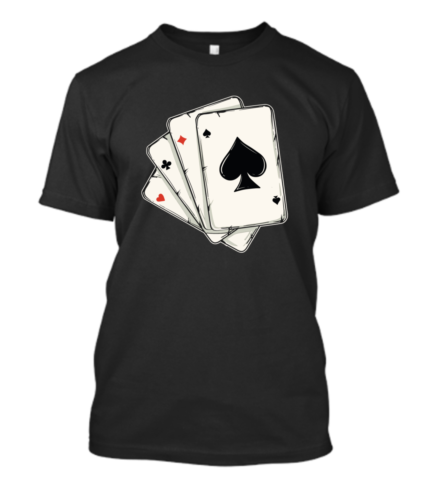 Blackjack Poker Texas Holdem Spade Club Diamond Card Player T-Shirt