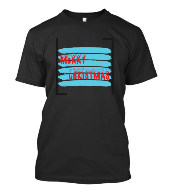 Merry Christmas Stripes Holiday Cheer T-Shirt