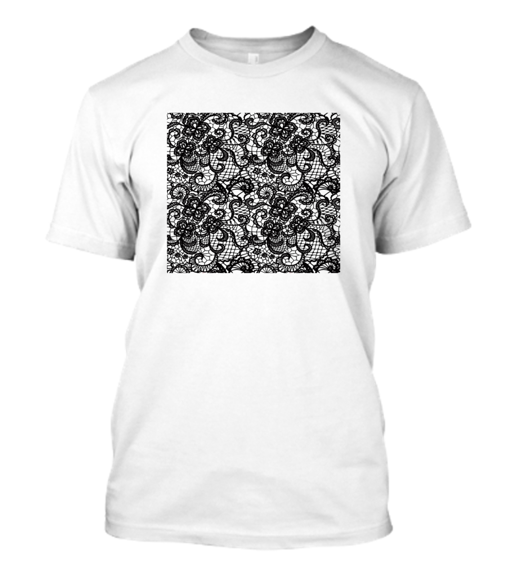 Flowers Decoration Lace T-Shirt