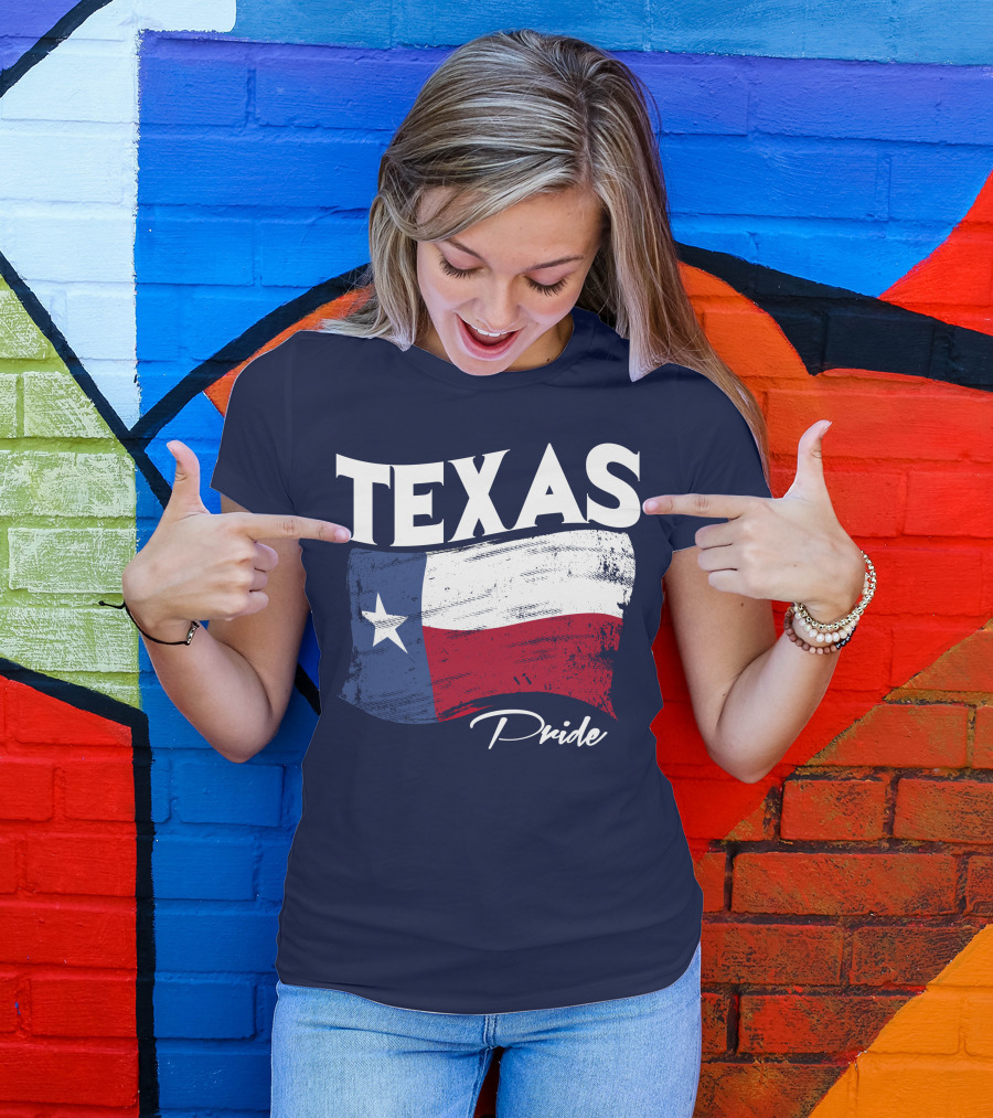 Texas Pride Lone Star Flag Bold Statement T-Shirt