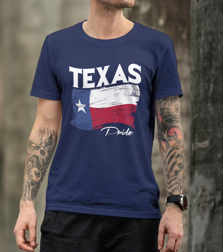 Texas Pride Lone Star Flag Bold Statement T-Shirt