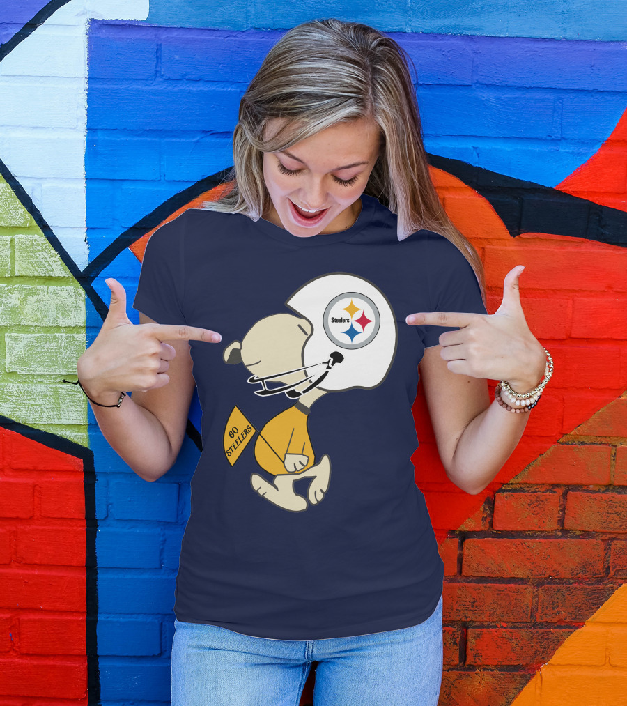 Steelers Football Helmet Go Steelers Fan T-Shirt