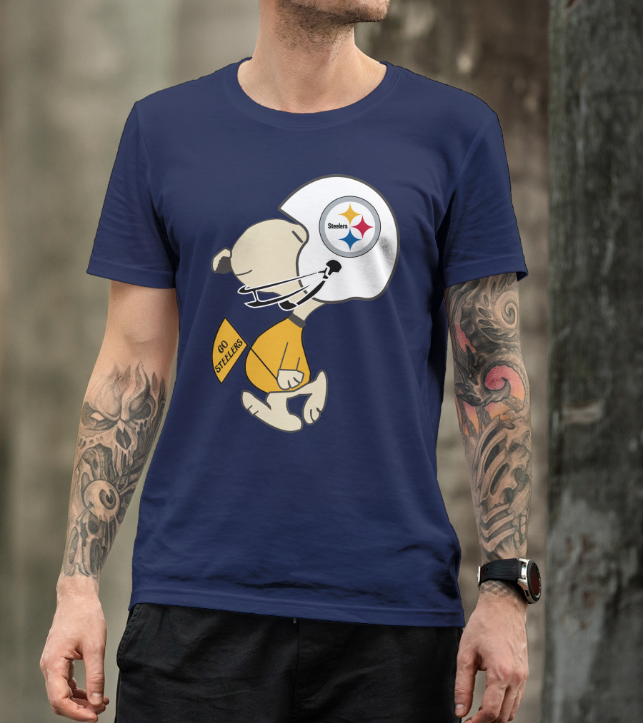 Steelers Football Helmet Go Steelers Fan T-Shirt