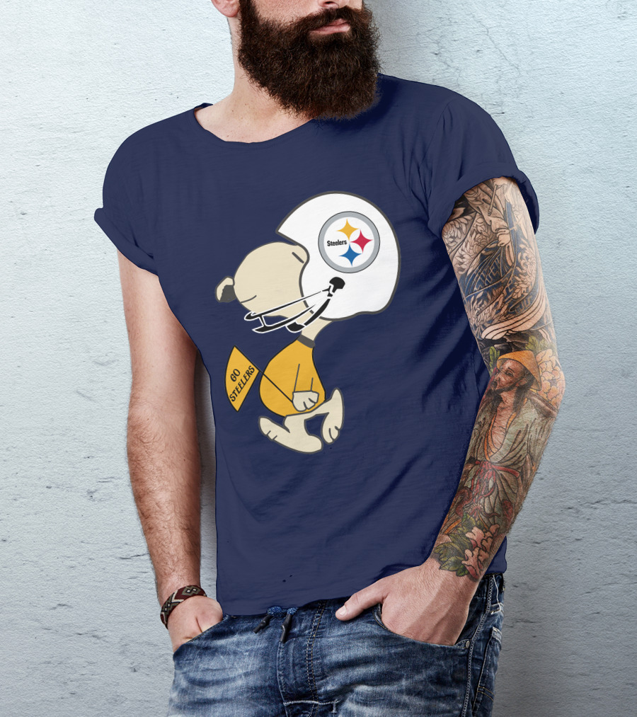 Steelers Football Helmet Go Steelers Fan T-Shirt