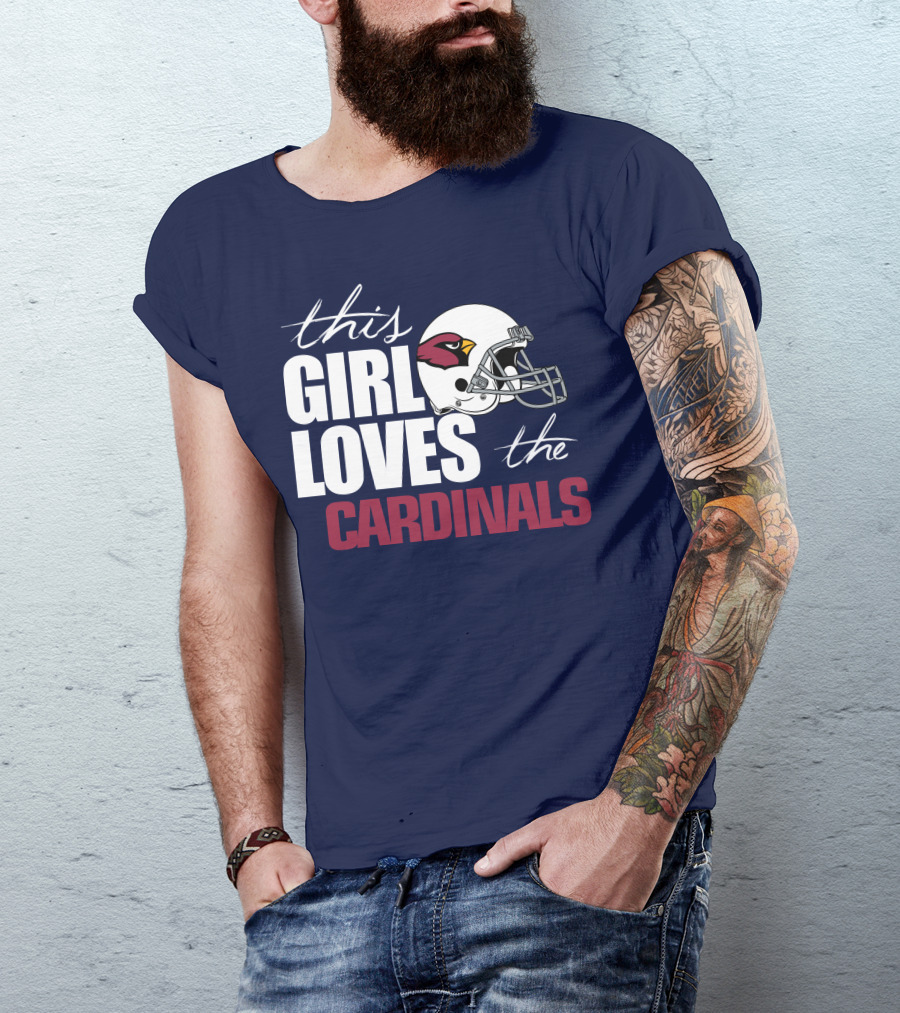 This Girl Loves The Arizona Cardinals Helmet T-Shirt