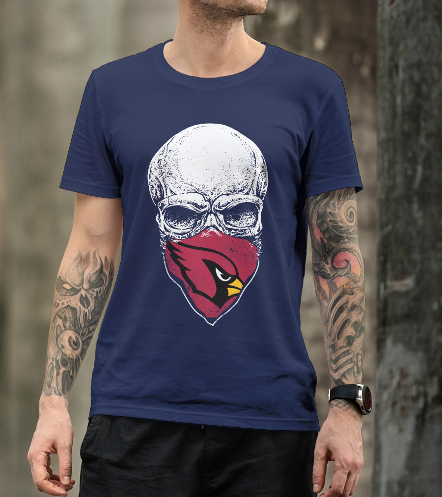 Arizona Cardinals Skull Mask T-Shirt