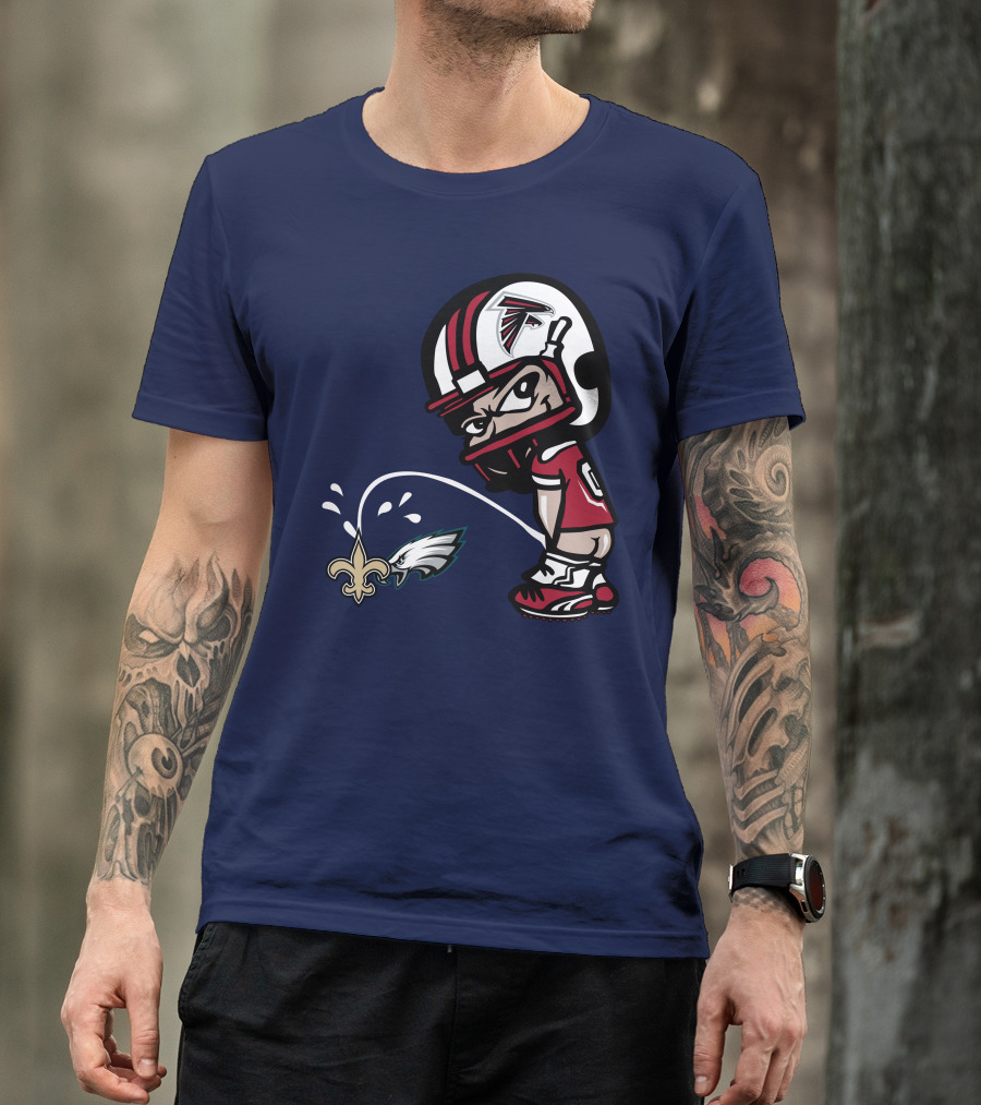 Atlanta Falcons Rivalry With Saints And Eagles Iconic Helmet T-Shirt