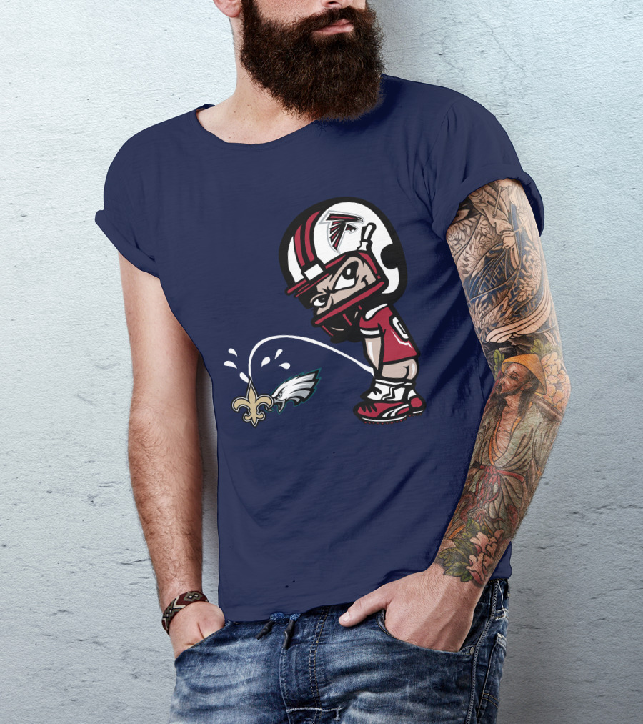 Atlanta Falcons Rivalry With Saints And Eagles Iconic Helmet T-Shirt
