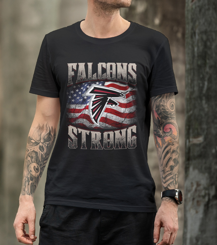 Falcons Strong Atlanta Falcons American Flag T-Shirt