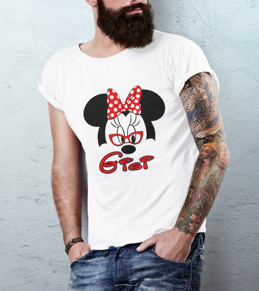 Minnie Mouse Glasses Gigi Polka Dot Bow T-Shirt