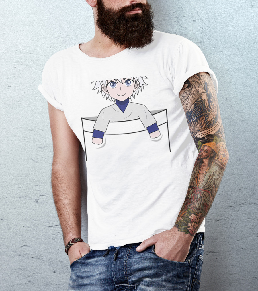 Killua Pocket Character Hunter X Hunter Anime Fan T-Shirt